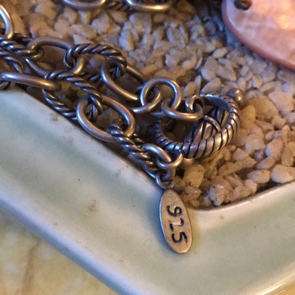 Vintage 925 EXEX mop necklace - Picture 3 of 6